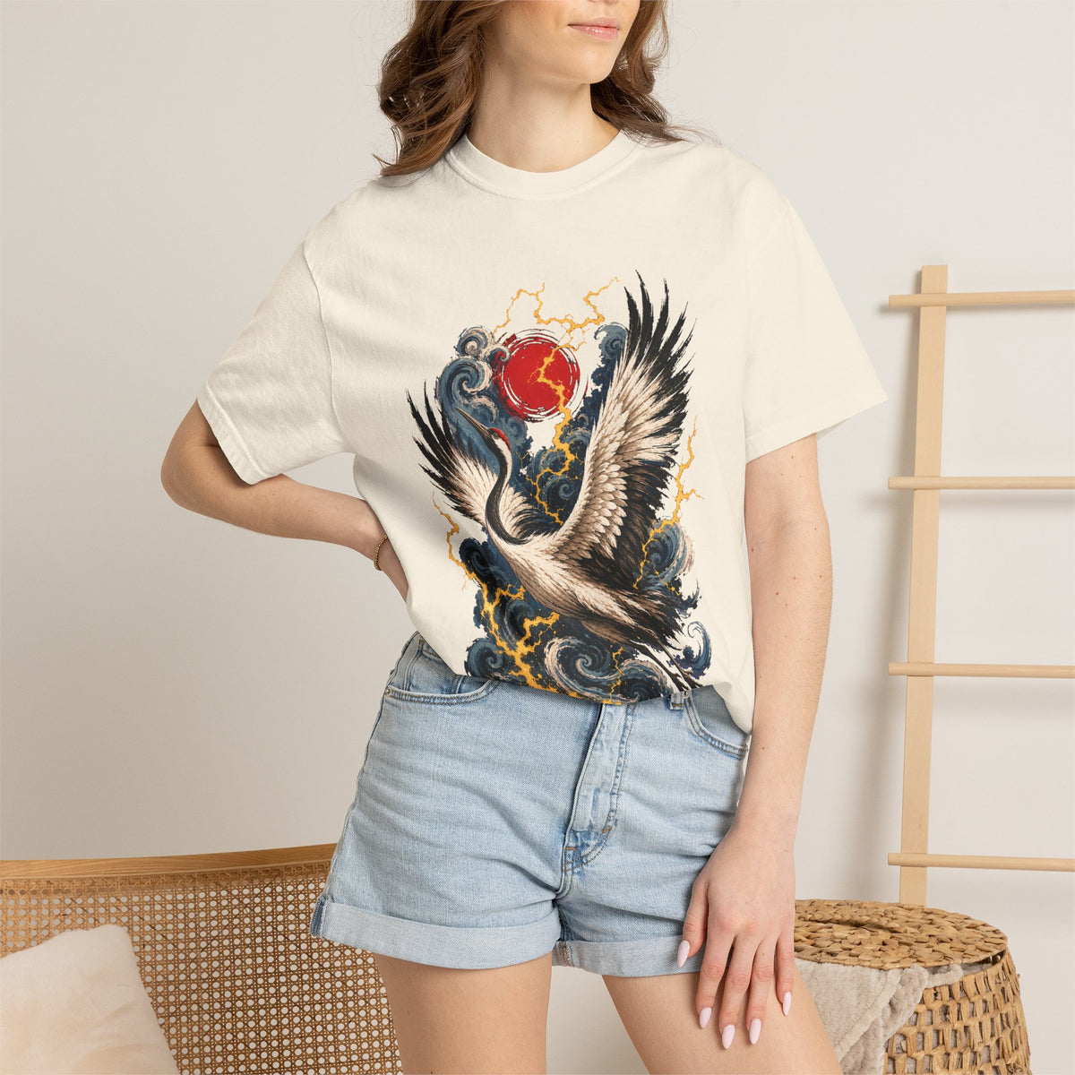 Sumi Ink Thunder Crane Graphic Tee