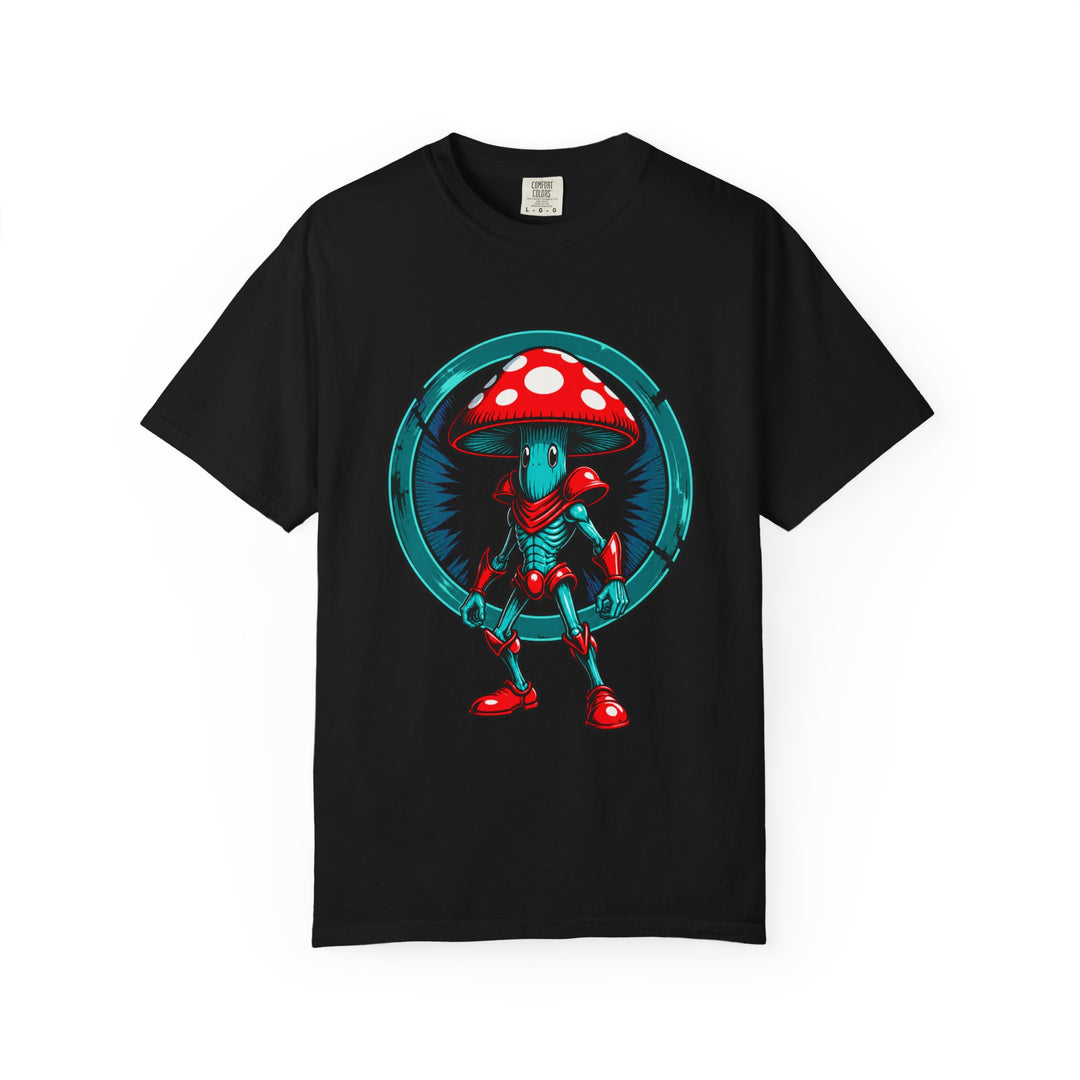 Cyber Mushroom Sentinel Emblem T-Shirt Graphic