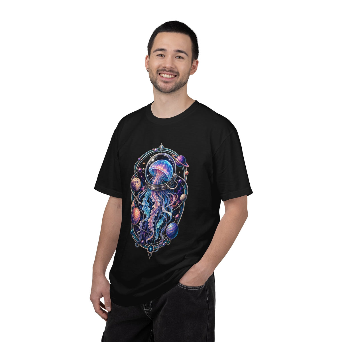 Jellyfish Astronaut Cosmic Graphic T-Shirt