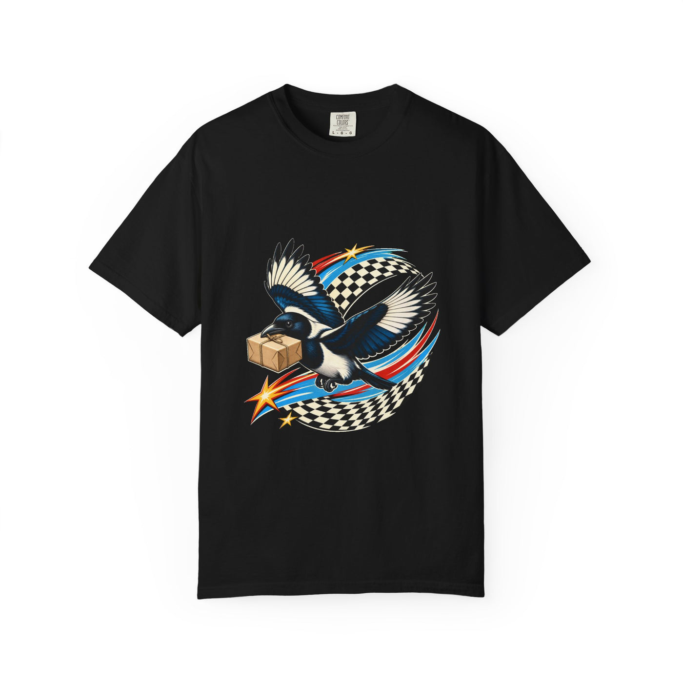 Checkerboard Comet Magpie Graphic Tee