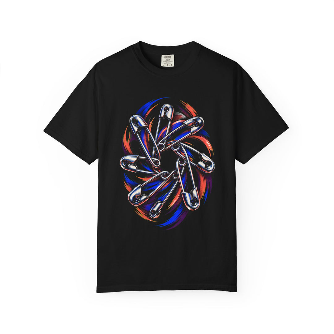 Chrome Safety Pin Vortex Graphic Tee