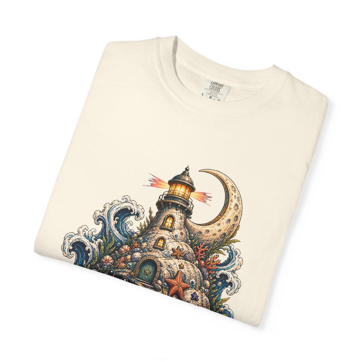 Cosmic Hermit Crab Lighthouse Graphic T-Shirt