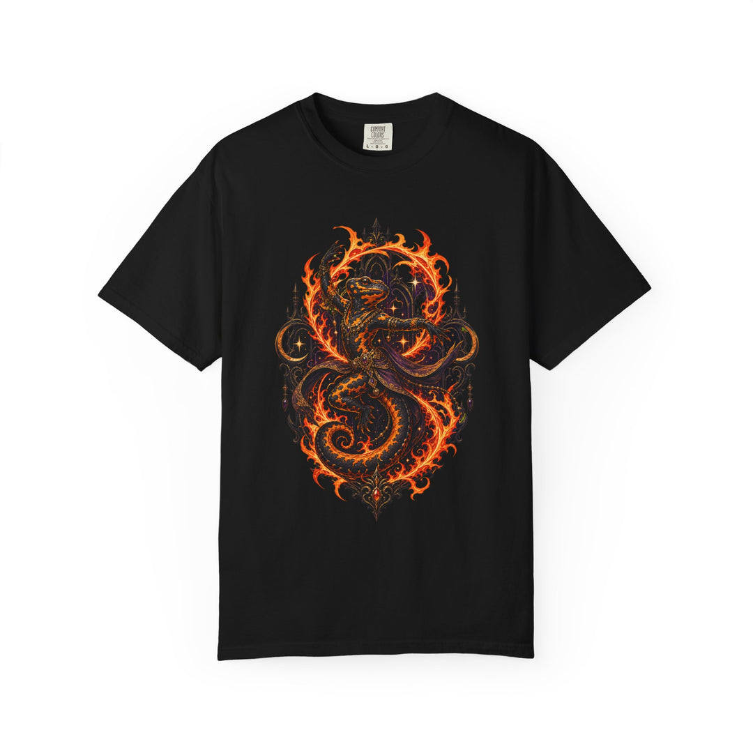 Tarot Salamander Fire Dancer Gothic T-Shirt Graphic