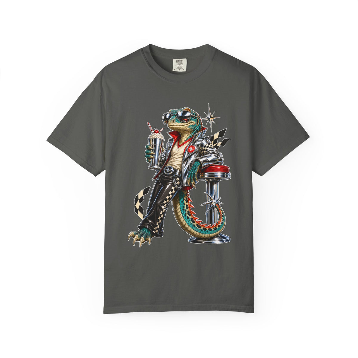 Chrome Diner Lizard T-Shirt Graphic
