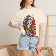 Psychedelic Hibiscus Swordfish Graphic Tee