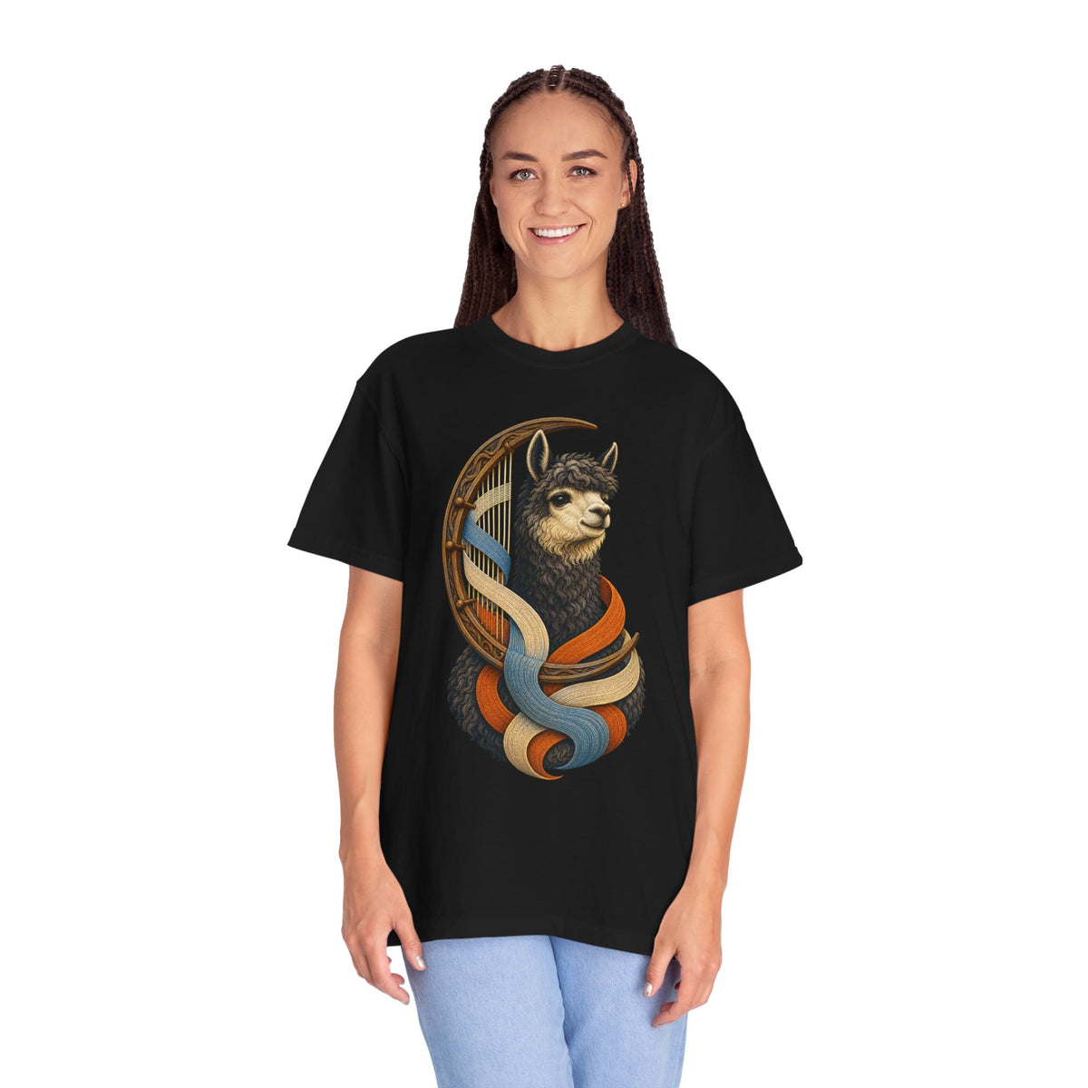 Charcoal Alpaca Moon Loom Graphic Tee