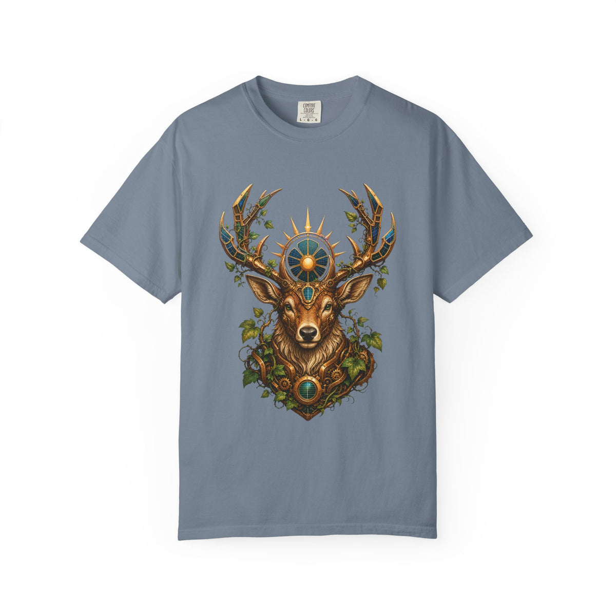 Solarpunk Stag Automaton Graphic Tee