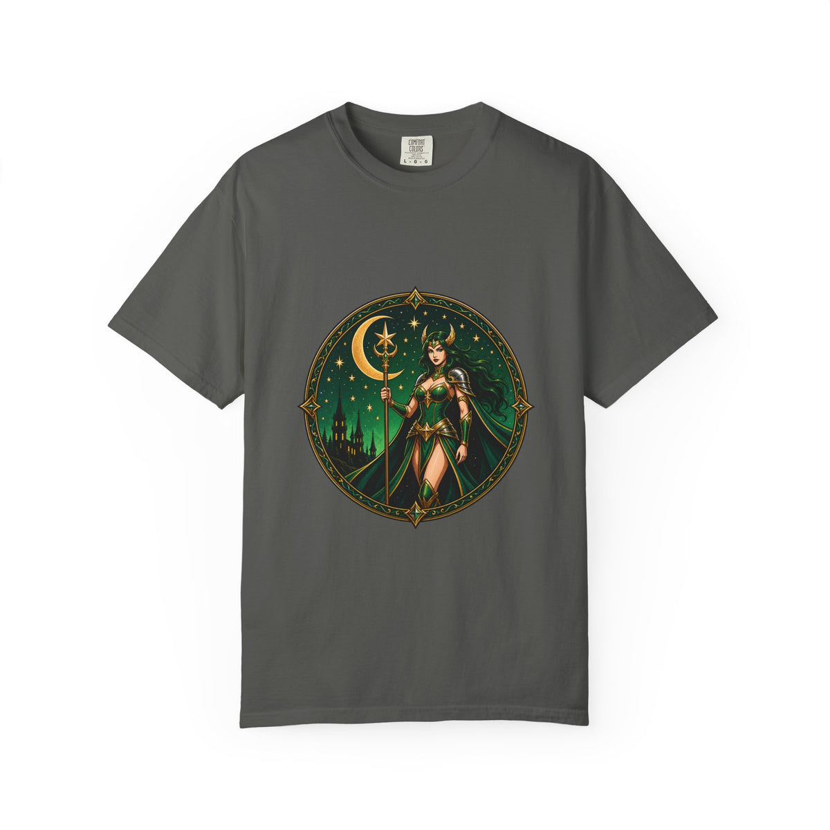 Emerald Moon Queen Fantasy Crest T-Shirt Graphic