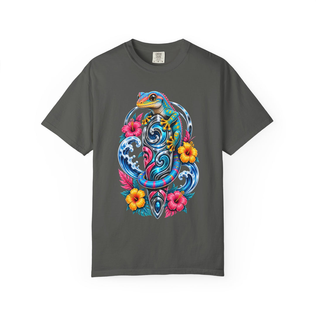 Neon Tide Gecko Totem Graphic Tee