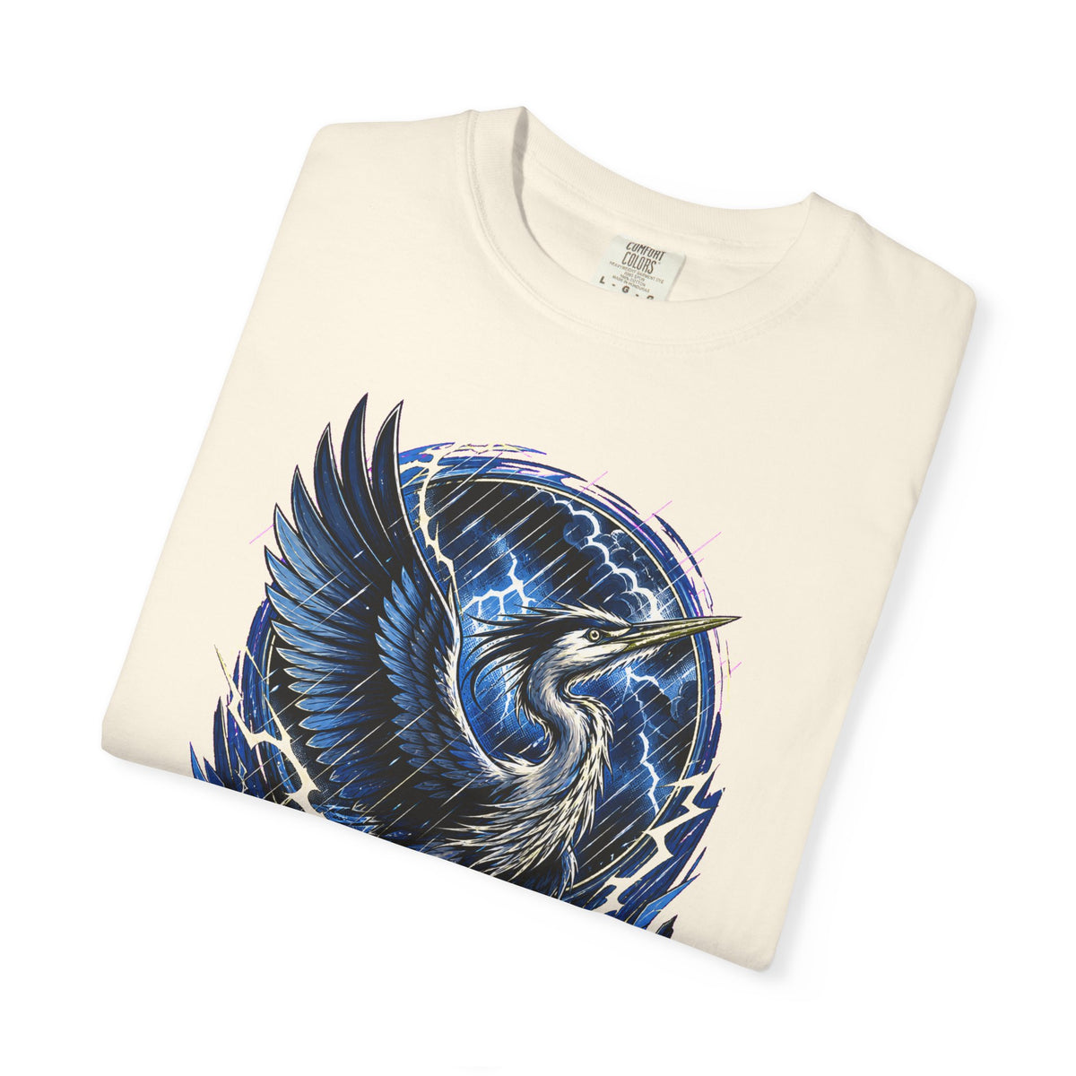 Retro Storm Heron T-Shirt Graphic