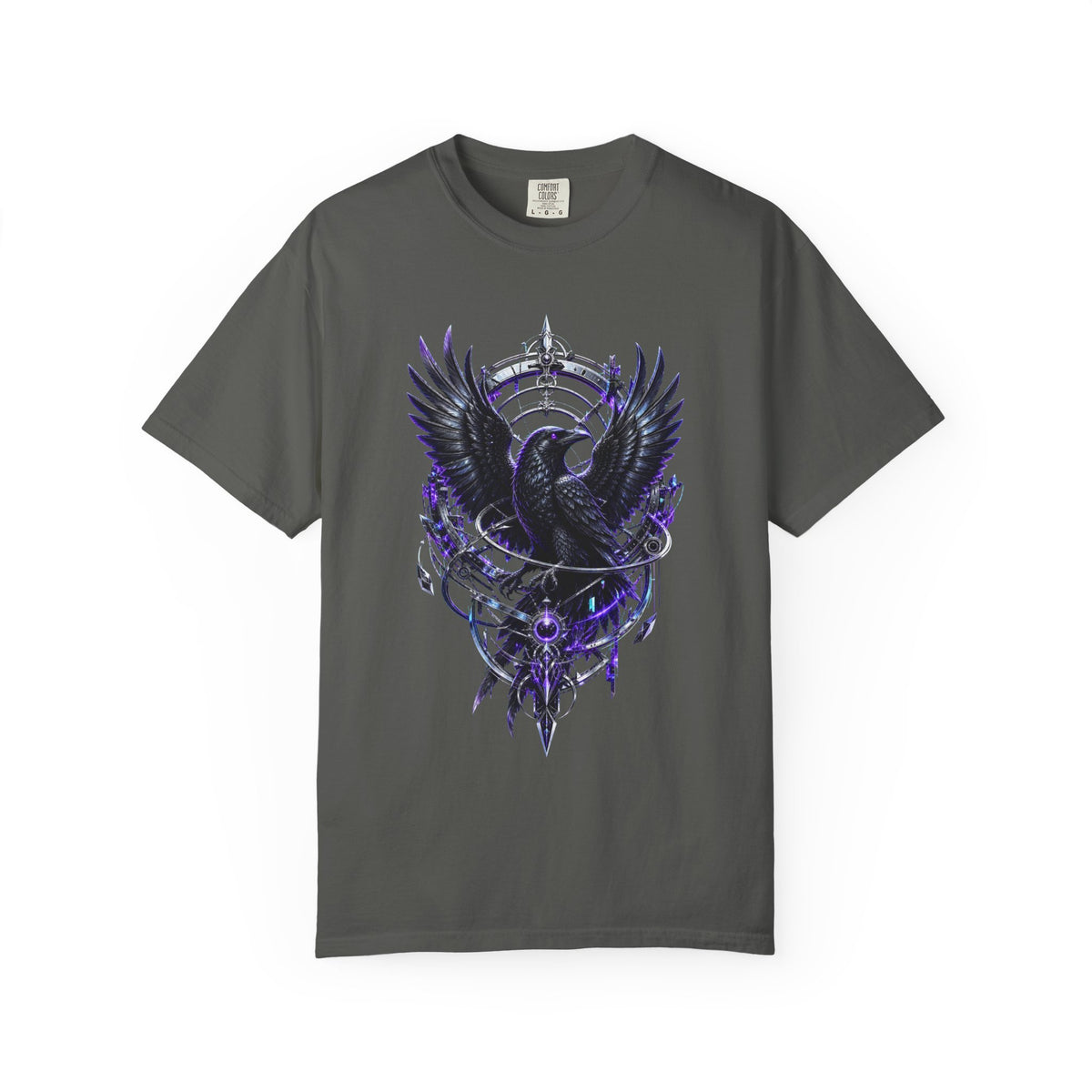 Glitch Gothic Raven Astrolabe Graphic Tee