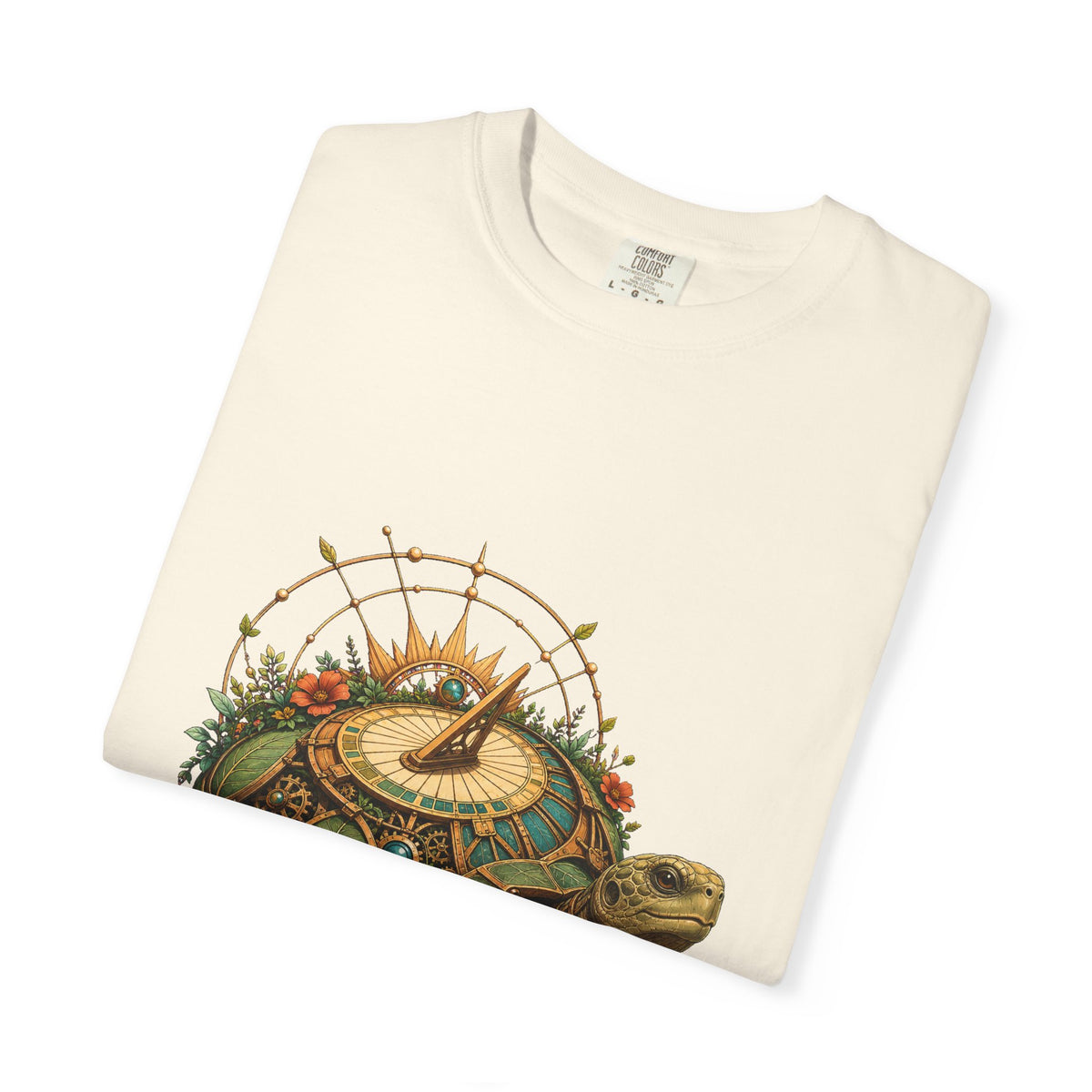 Solarpunk Sundial Tortoise Graphic Tee