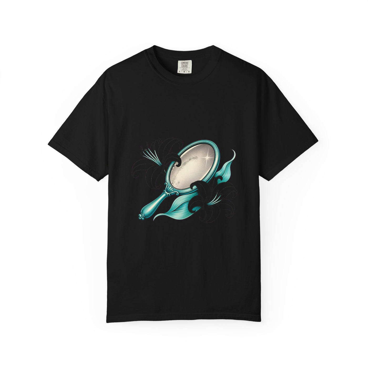 Aquamarine Lily Mirror Graphic Tee