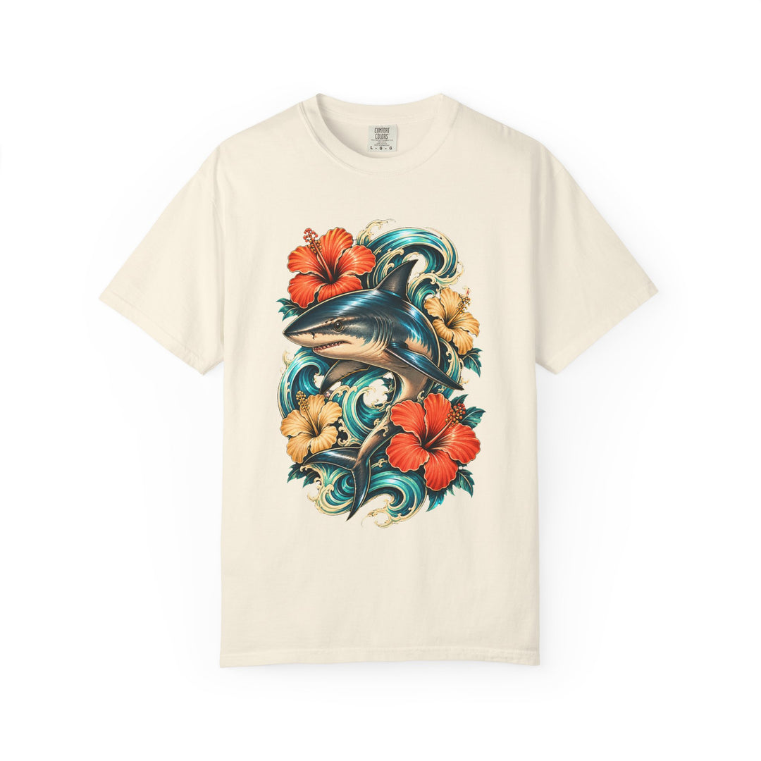 Surfcore Hibiscus Shark T-Shirt Graphic