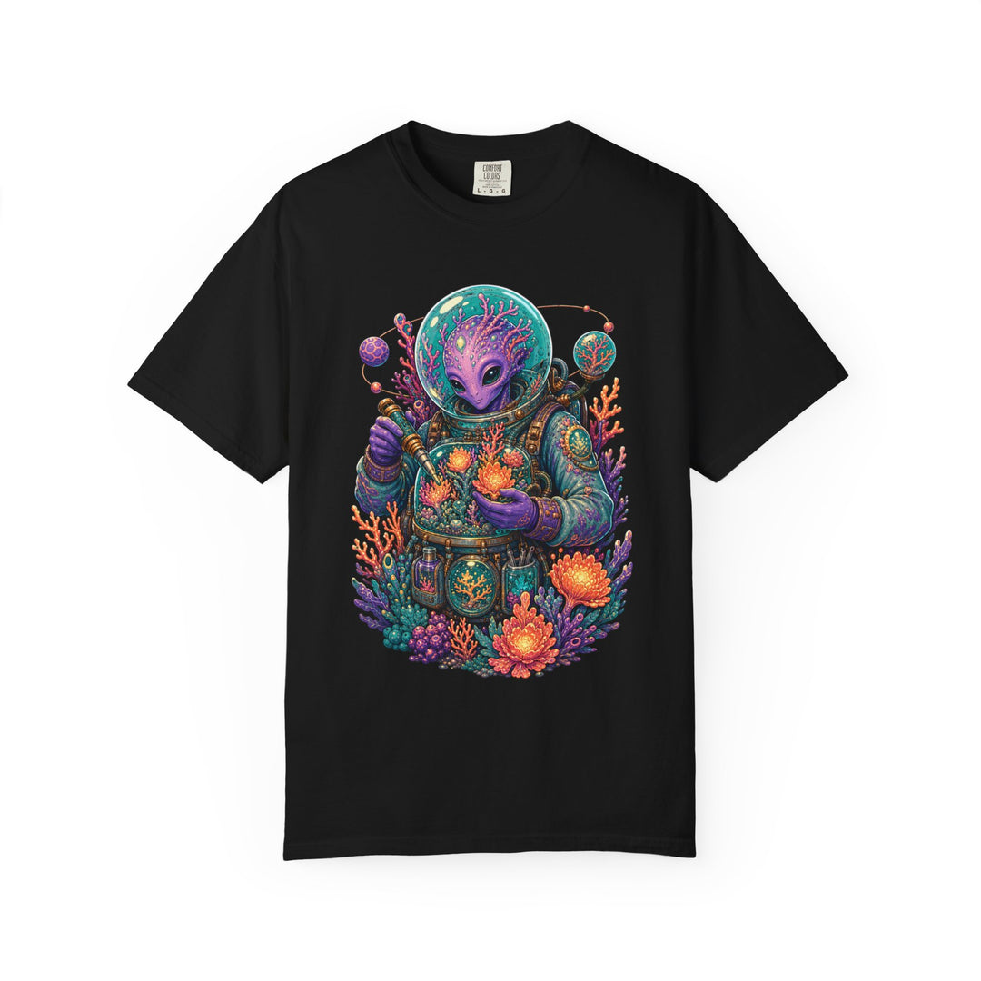 Alien Coral Gardener Bubble Helmet T-Shirt Graphic