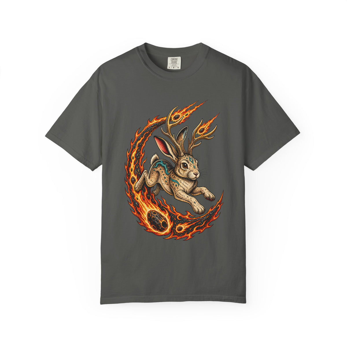 Meteor Jackalope Tattoo Graphic T-Shirt