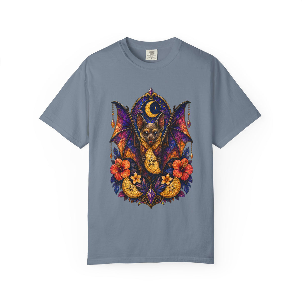 Stained Glass Fruit Bat T-Shirt Graphic
