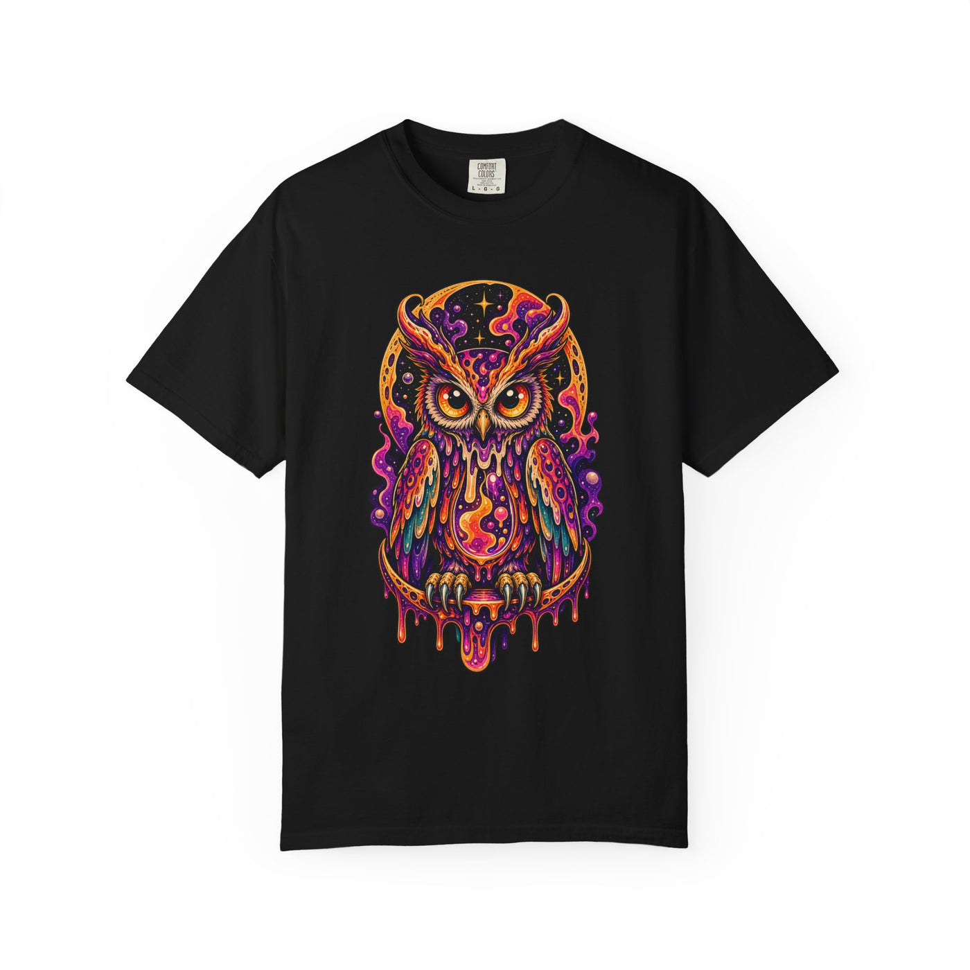 Lava Lamp Owl Psychedelic Graphic T-Shirt
