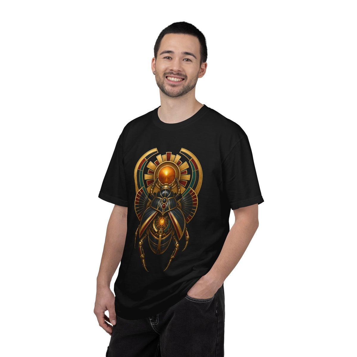 Brass Scarab Sun Engine Neo Deco Graphic Tee