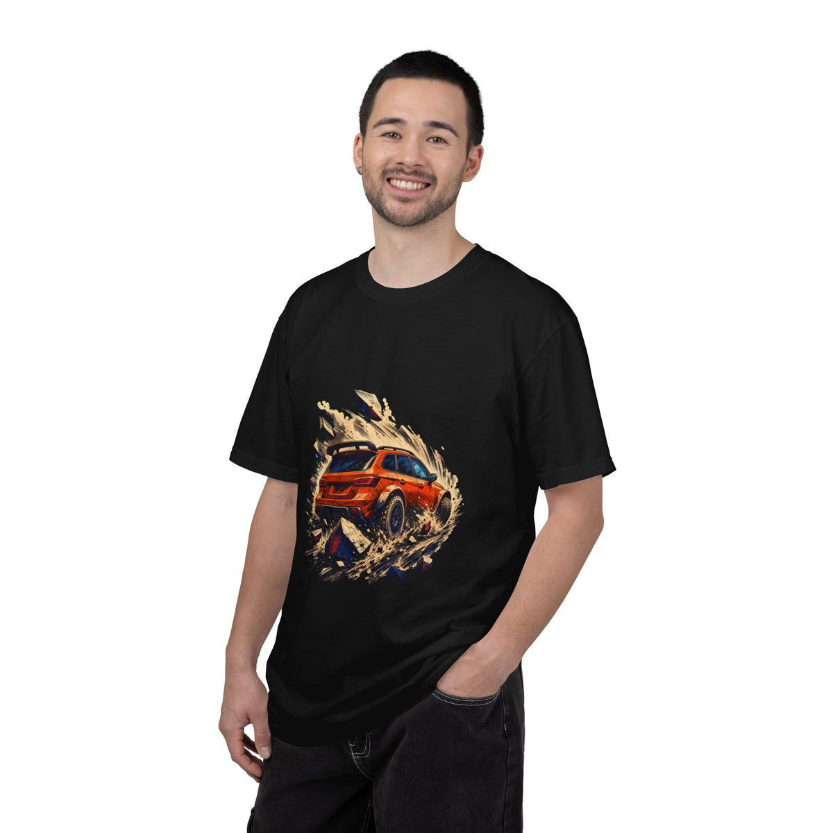 Burnt Orange Gravel Drift Wagon Graphic Tee
