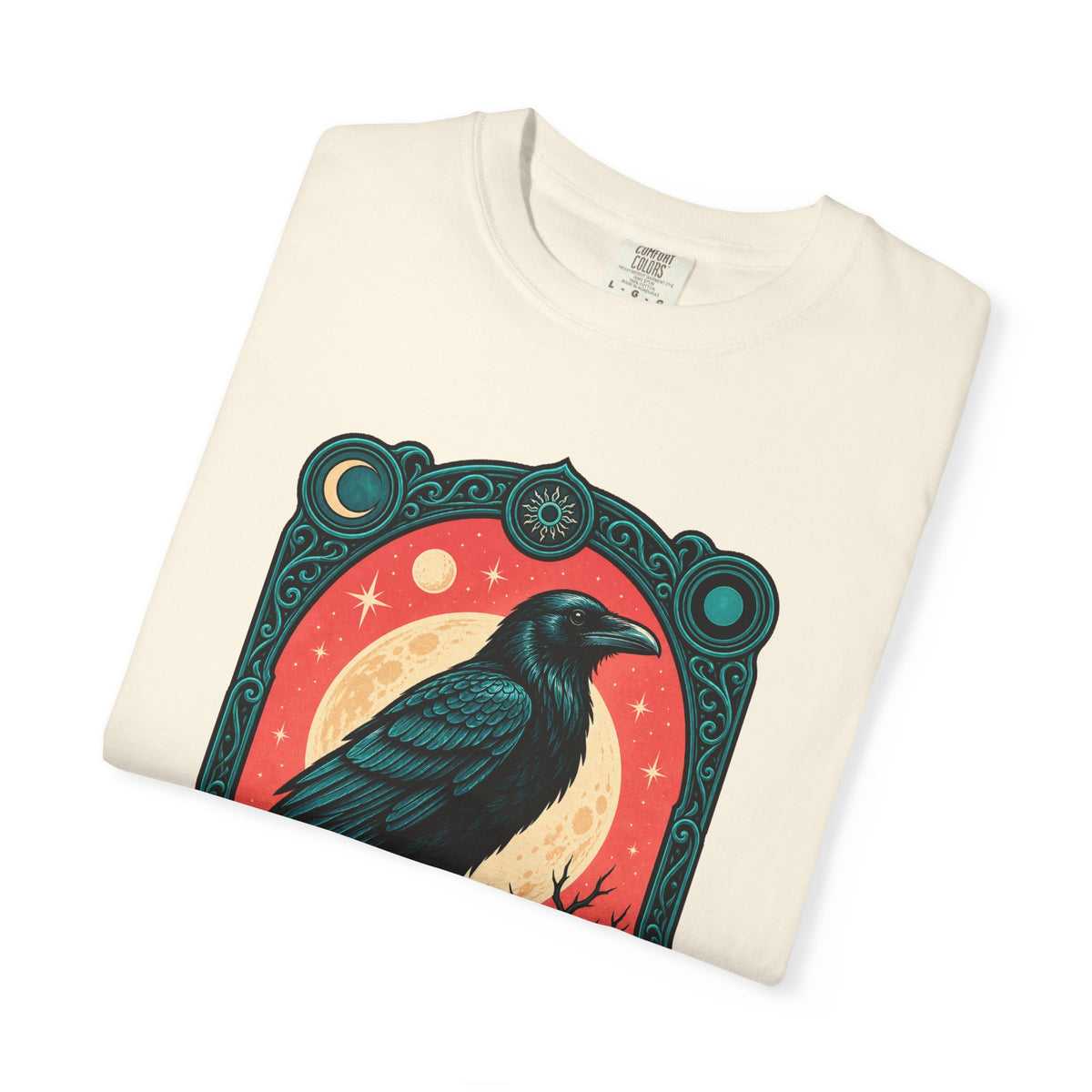 Moon Raven Gothic Crest T-Shirt Graphic