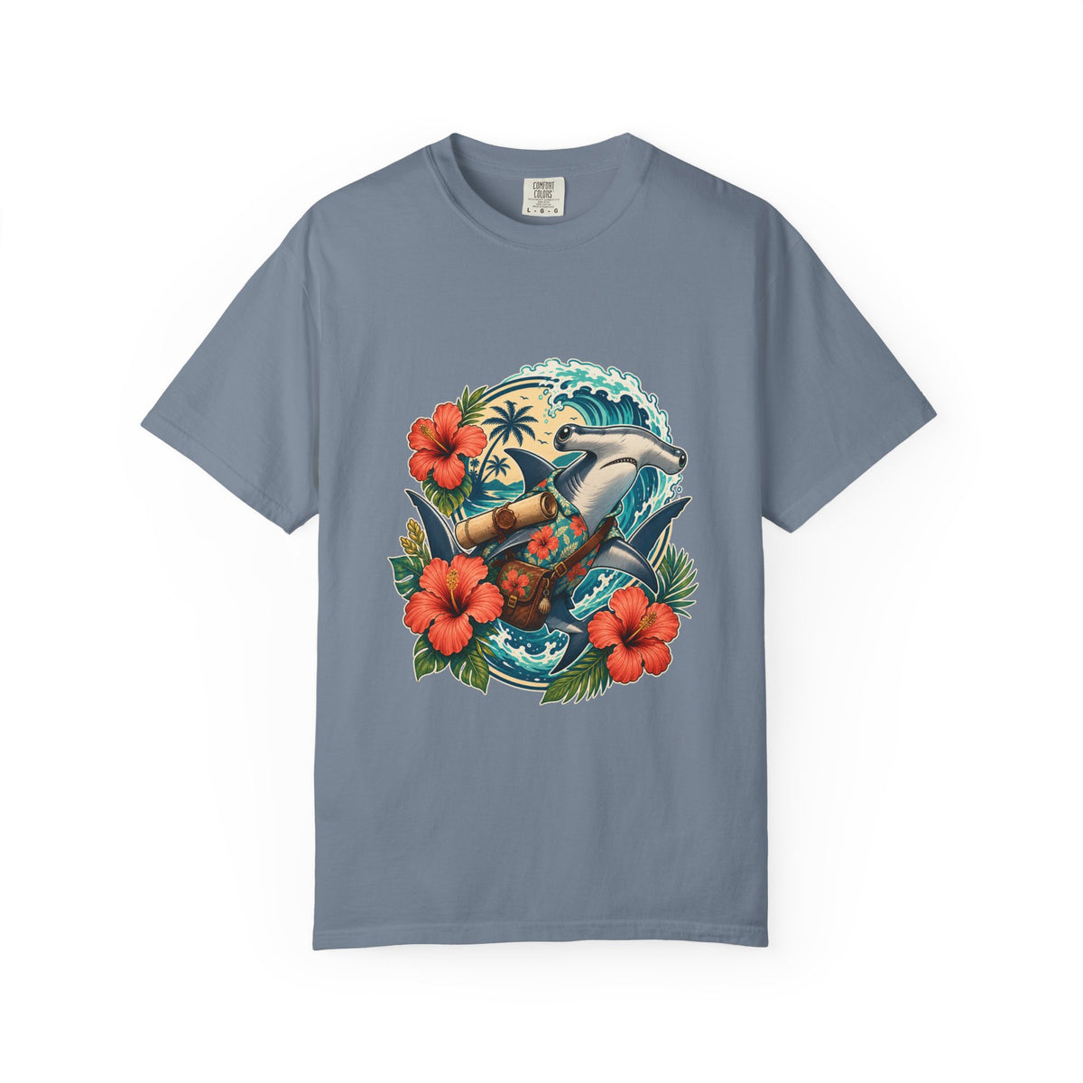 Hibiscus Hammerhead Courier Graphic Tee