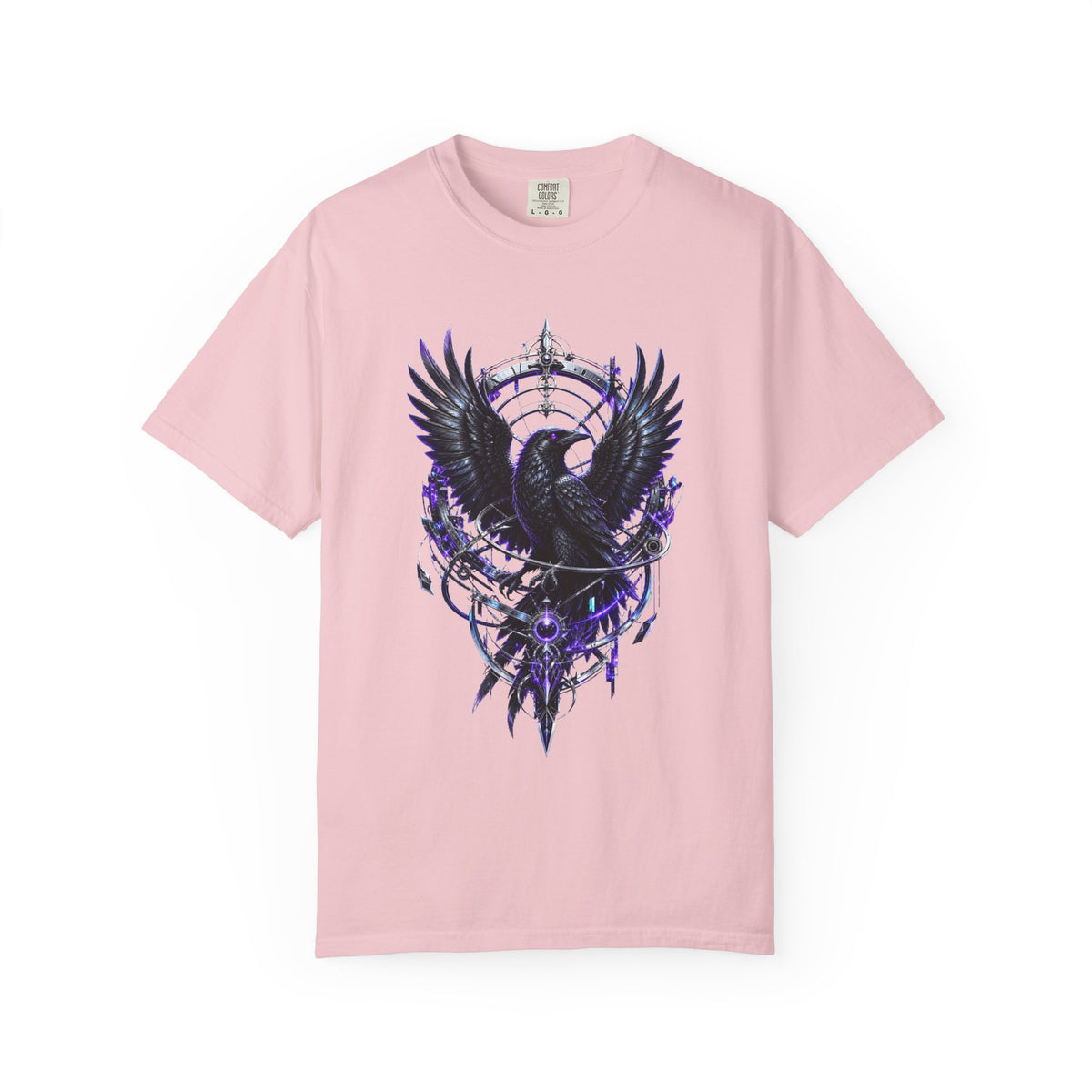 Glitch Gothic Raven Astrolabe Graphic Tee
