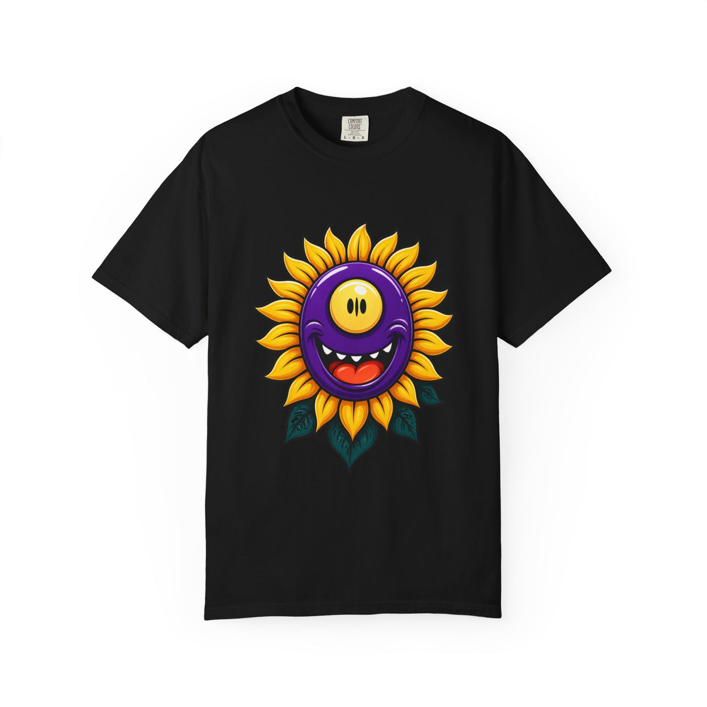 Cyclops Sunflower Monster Cartoon T-Shirt Graphic