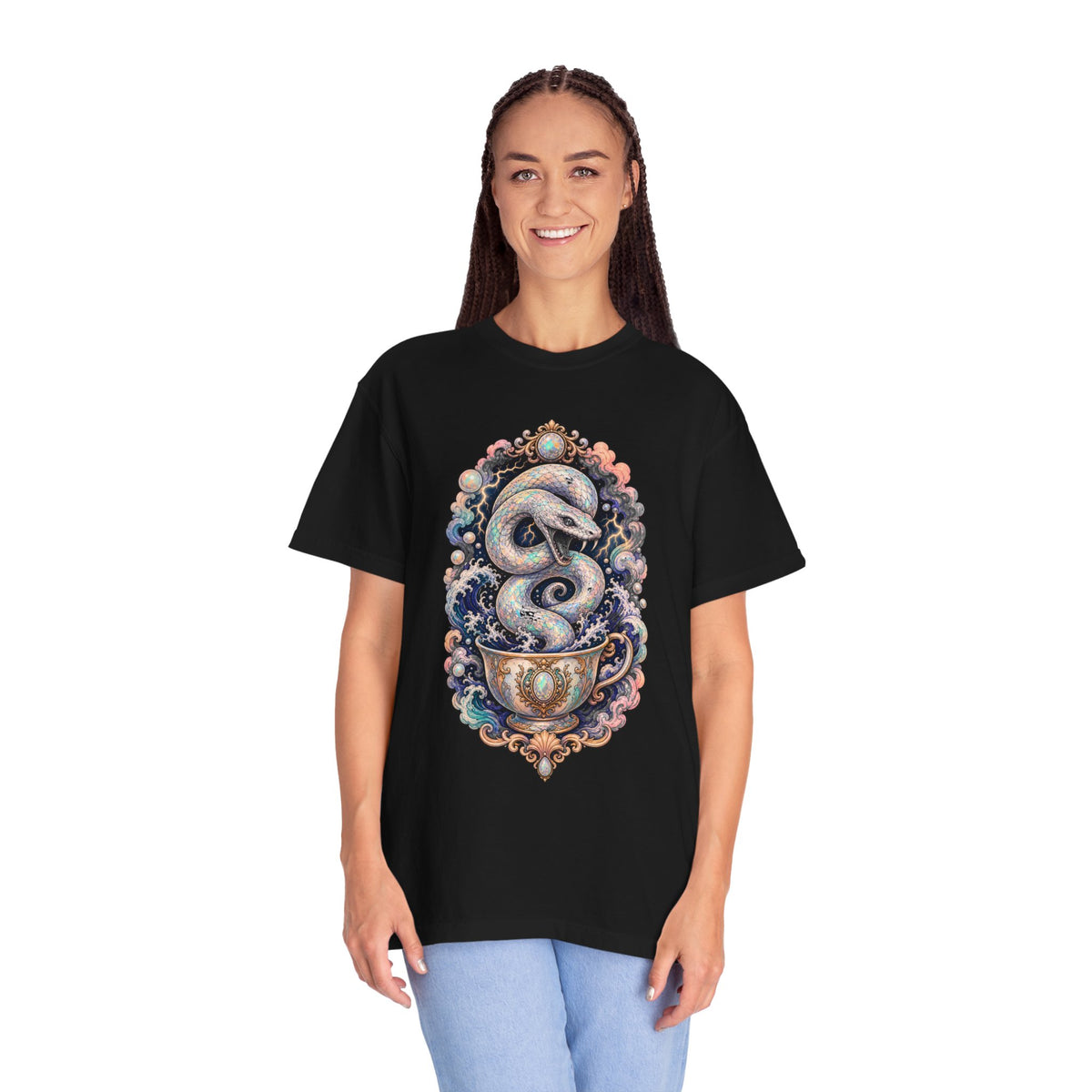 Opal Serpent Teacup Tempest T-Shirt Graphic