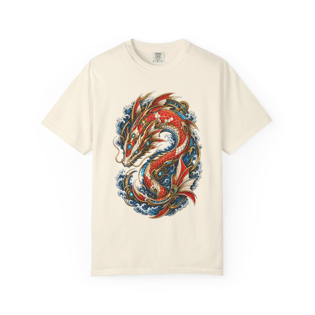 Retro Future Koi Dragon T-Shirt Graphic