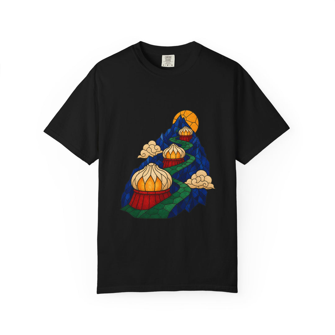 Dumpling Lantern Trail Stained Glass Adventure Graphic Tee