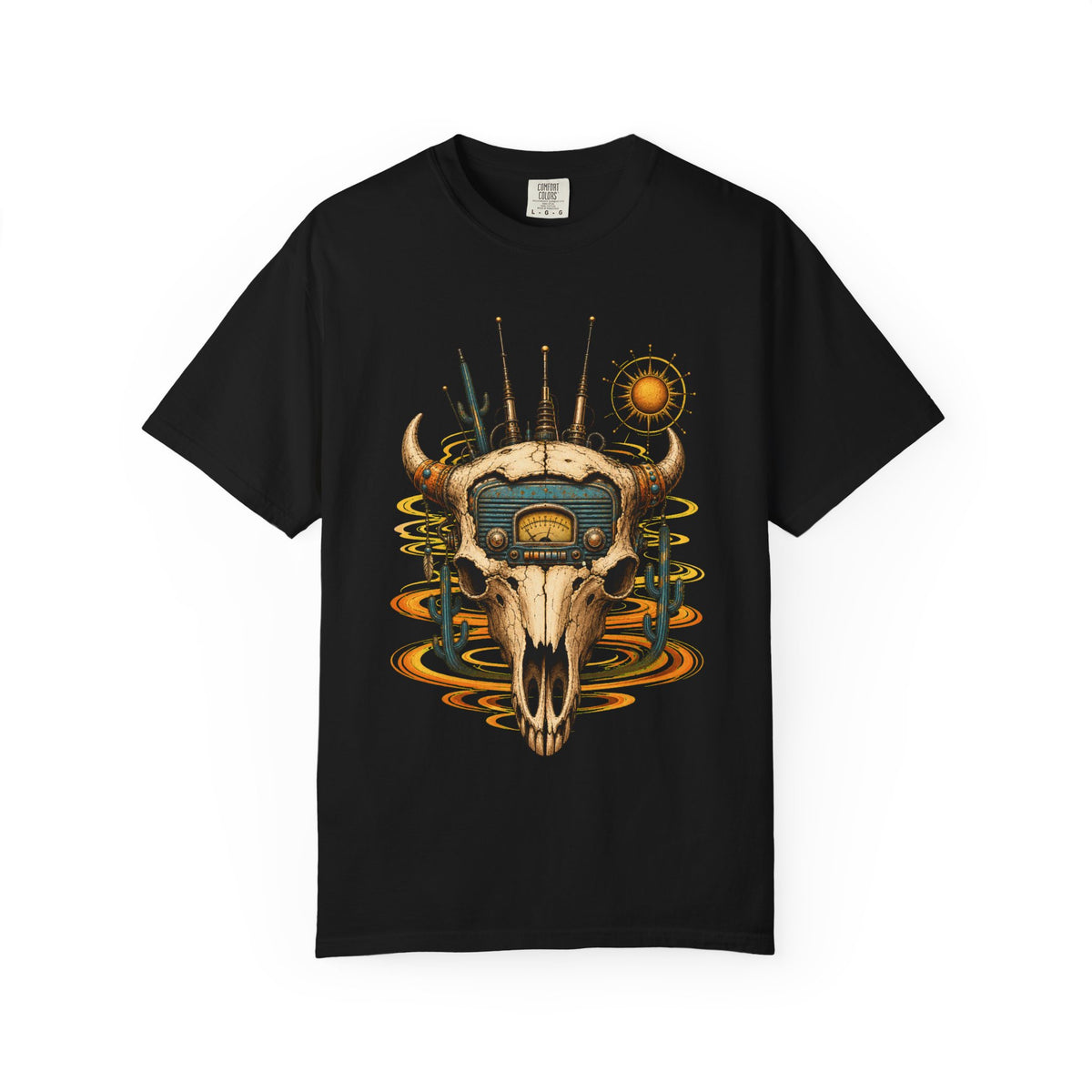 Desert Radio Skull Mirage T-Shirt Graphic