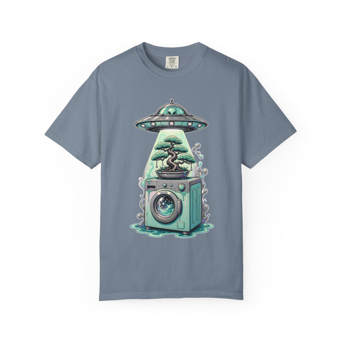 Aliencore Bonsai Laundromat UFO T-Shirt Graphic