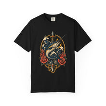 Tattoo Flash Swordfish Dagger Crest Graphic Tee
