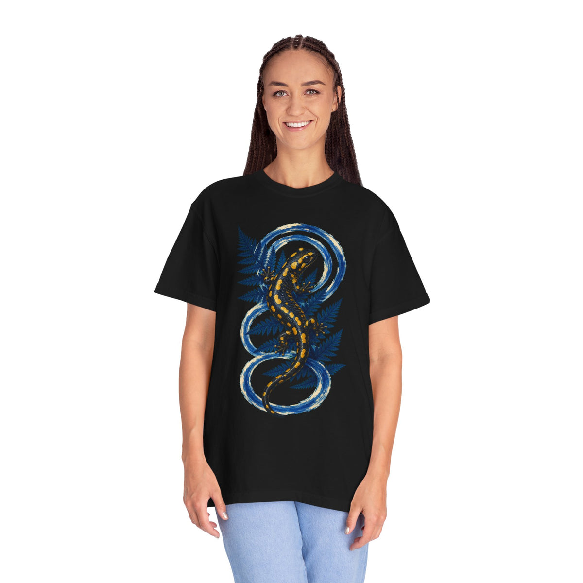 Blue Hour Salamander Cyanotype Graphic Tee