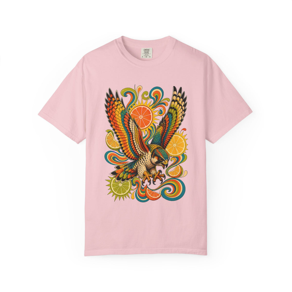 Psychedelic Citrus Falcon Graphic Tee