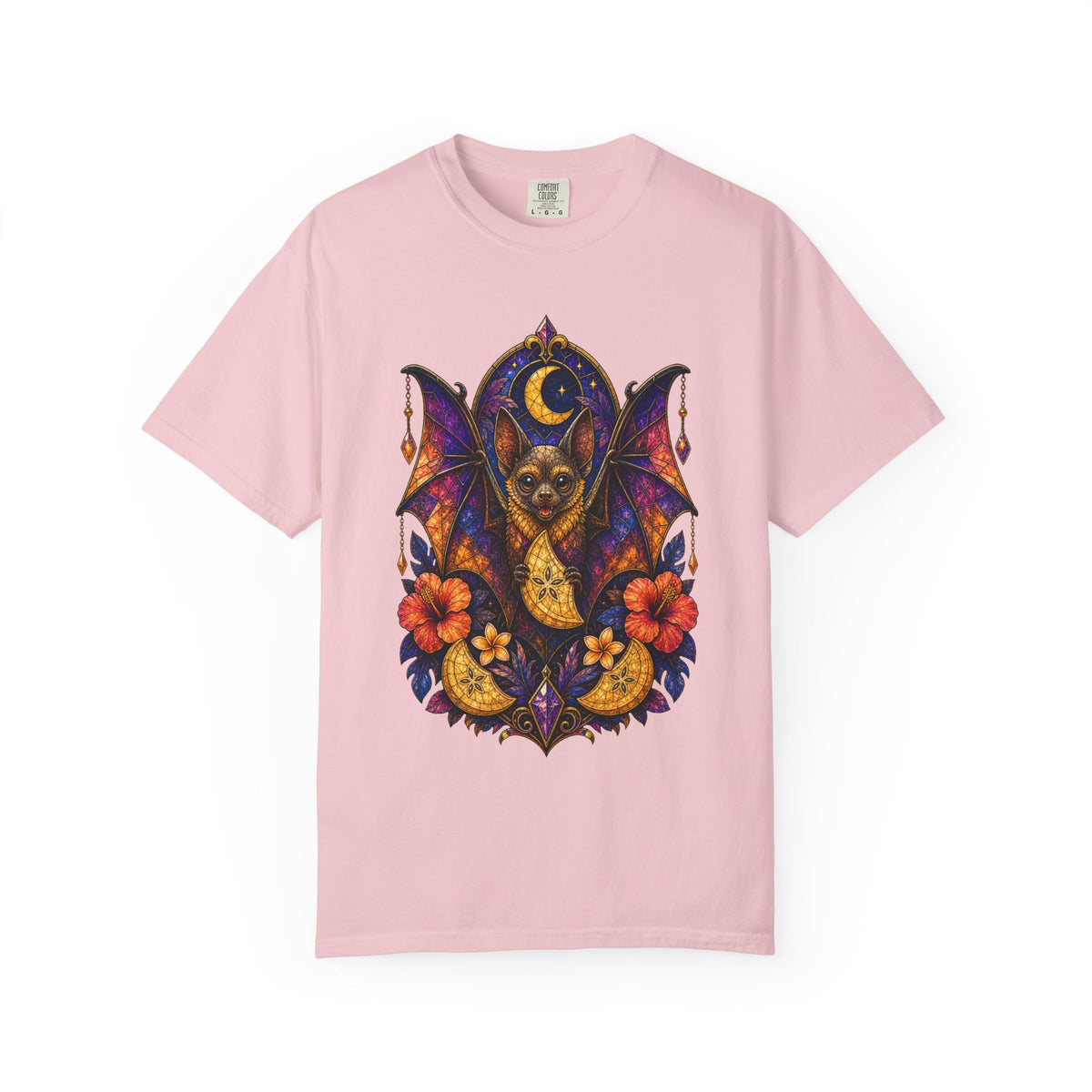 Stained Glass Fruit Bat T-Shirt Graphic