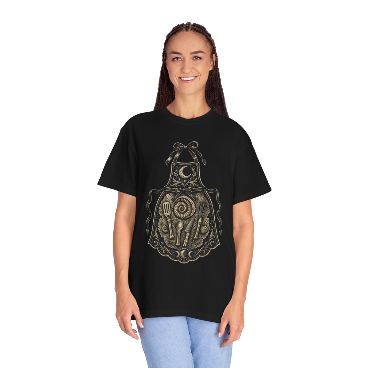 Blackwork Lunar Apron Fossil T-Shirt Graphic