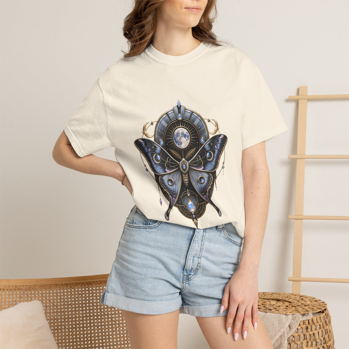 Neo Deco Cosmic Moth Graphic Tee