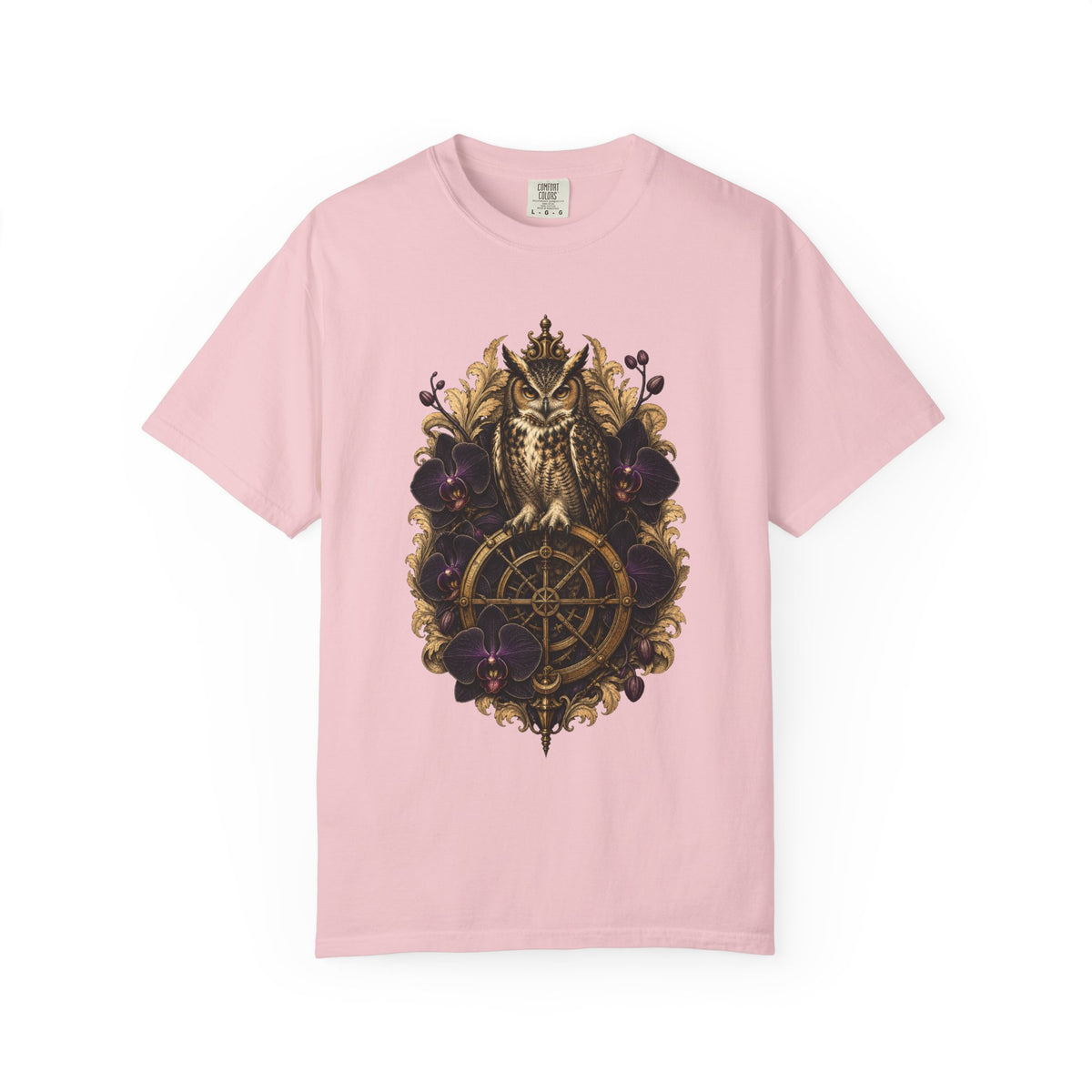 Dark Academia Orchid Owl Graphic Tee