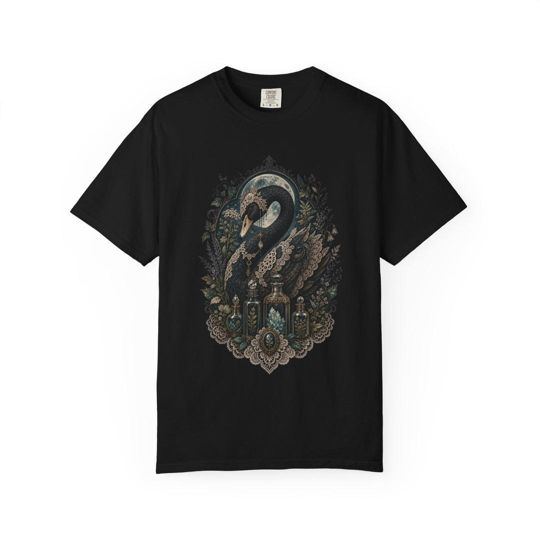 Gothic Lace Swan Apothecary Graphic Tee