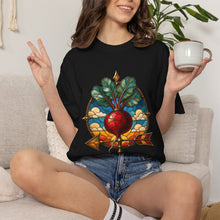Stained Glass Weather-Vane Radish T-Shirt Graphic