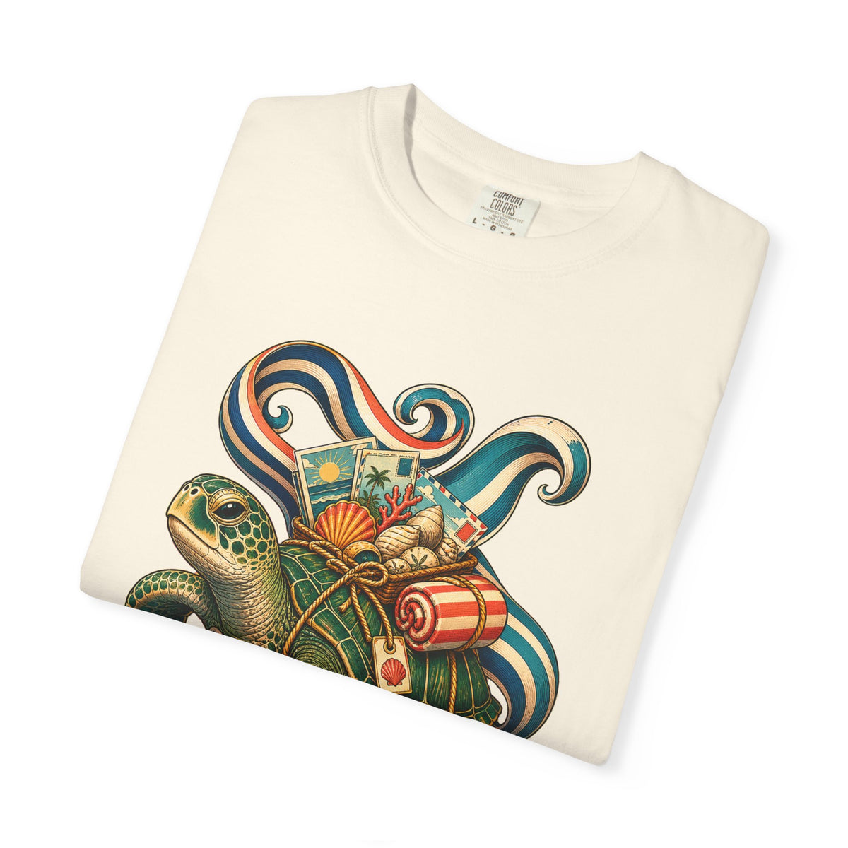 Cabana Stripe Sea Turtle Graphic Tee