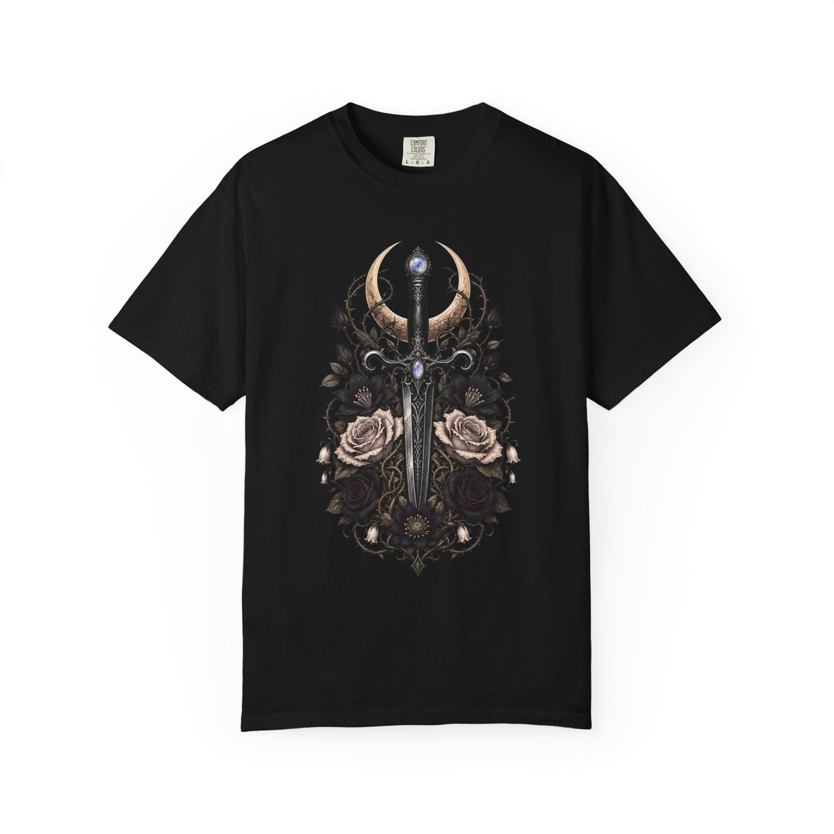 Gothic Botanical Dagger T-Shirt Graphic