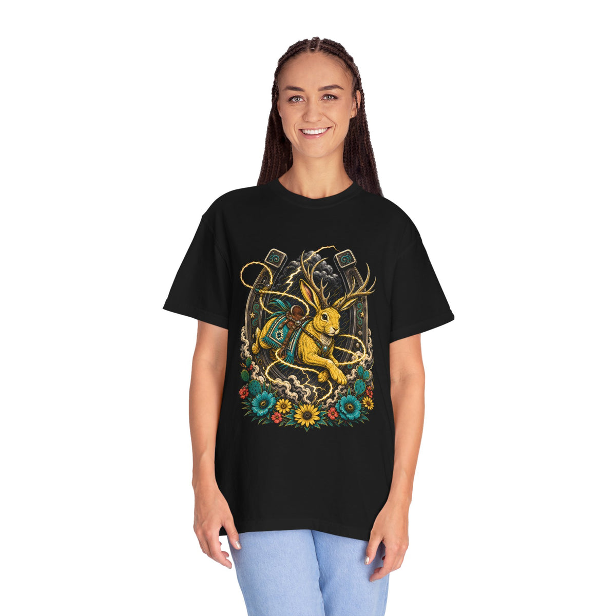 Canary Jackalope Storm Rider T-Shirt Graphic