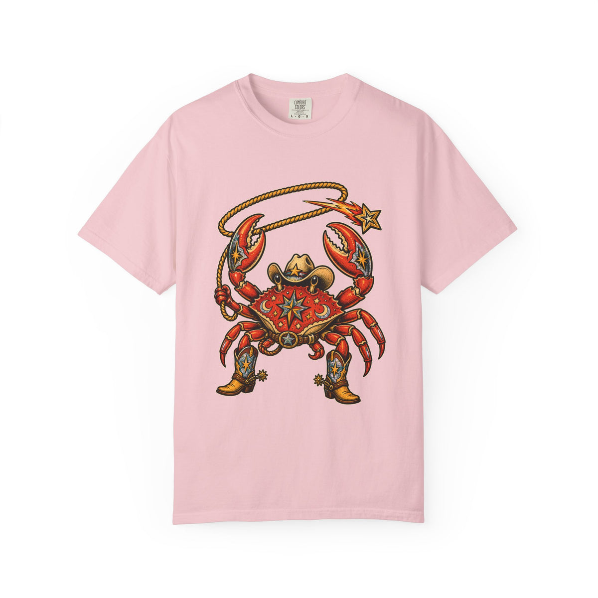Tattoo Flash Meteor Cowboy Crab T-Shirt Graphic
