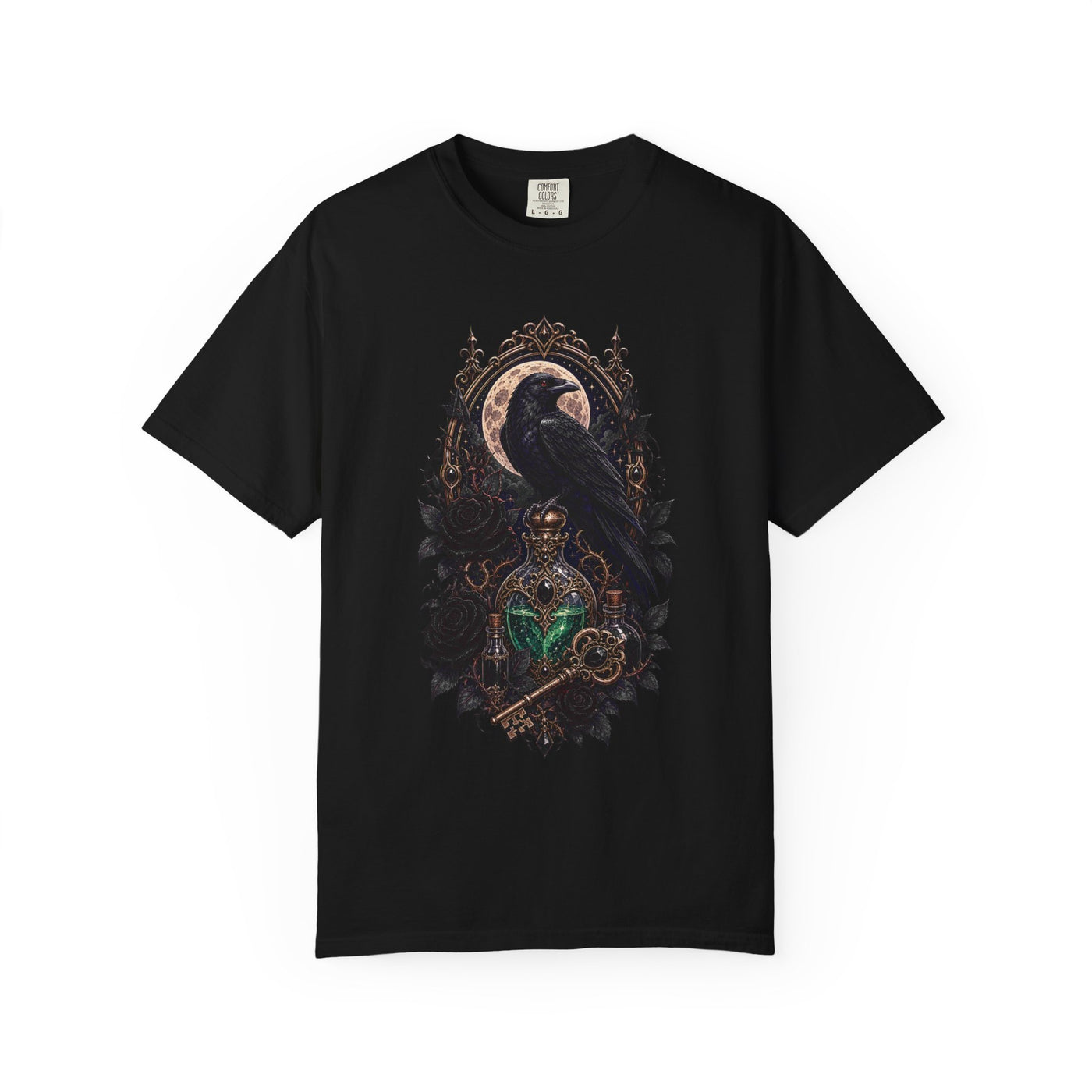 Gothic Raven Apothecary T-Shirt Graphic