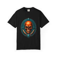 Turquoise Skull Crest Gothic T-Shirt Graphic