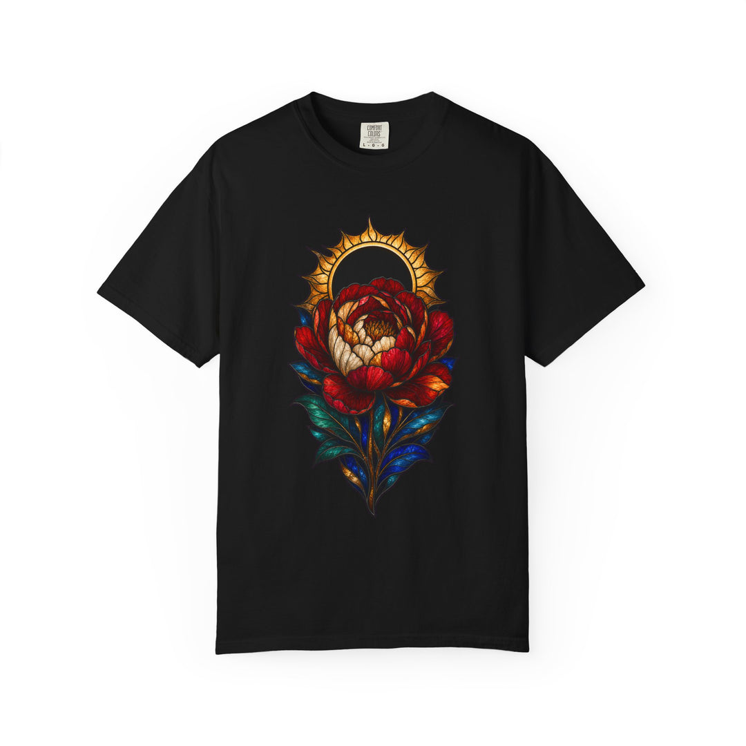 Stained Glass Peony Eclipse Graphic Tee