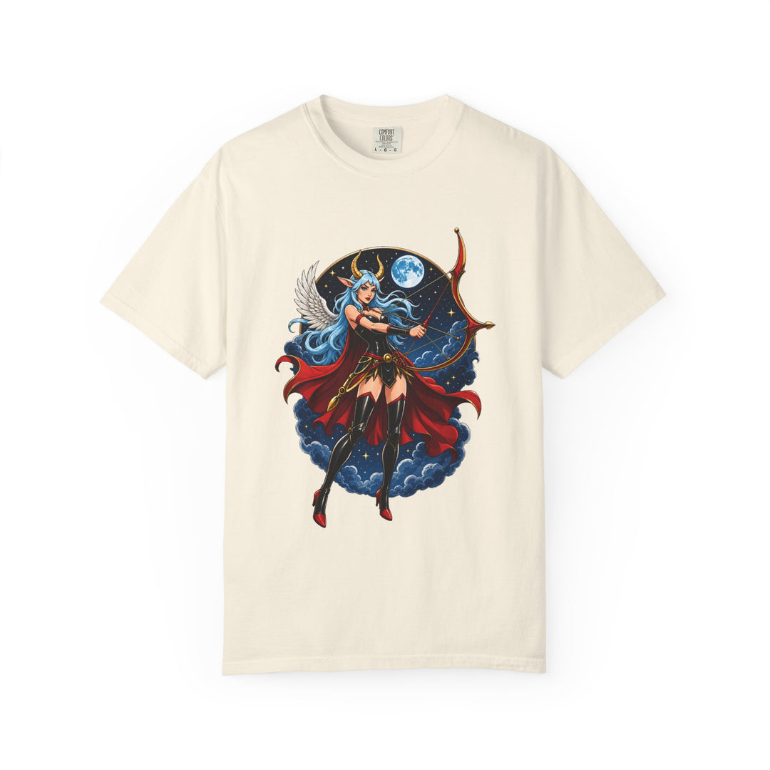 Moonlit Winged Archer Fantasy T-Shirt Graphic
